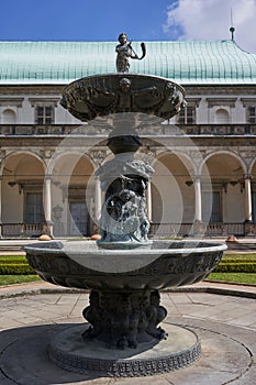 Prague, Czech Republic - April 23, 2021 - The Queen AnneÃ¢â¬â¢s Summer Palace -  A beautiful Renaissance building photo